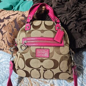 Vintage Coach y2k Poppy Daisy Satchel Purse with Crossbody Strap Bag